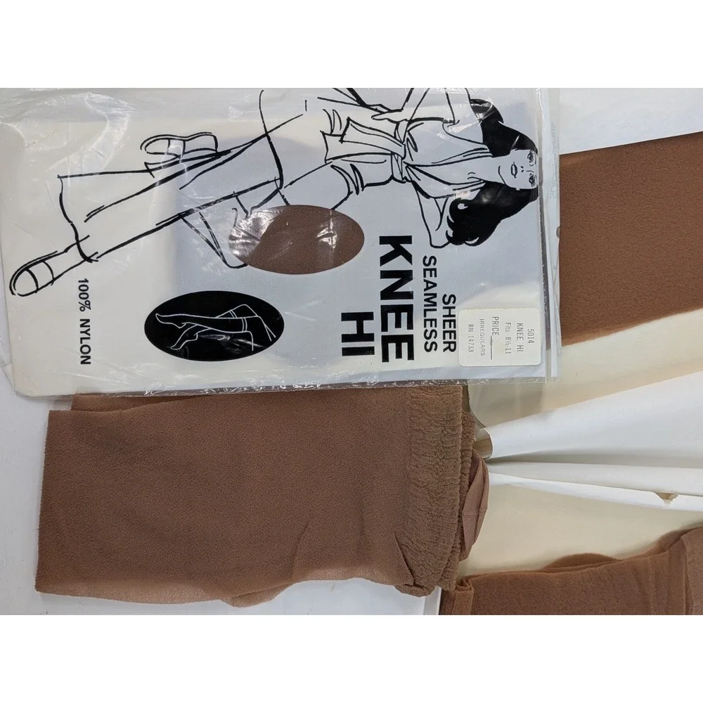NEW VTG LOT 4💋CANTRECE Celeste DuPont Nylon Hosiery Stockings Pantyhose Twitche